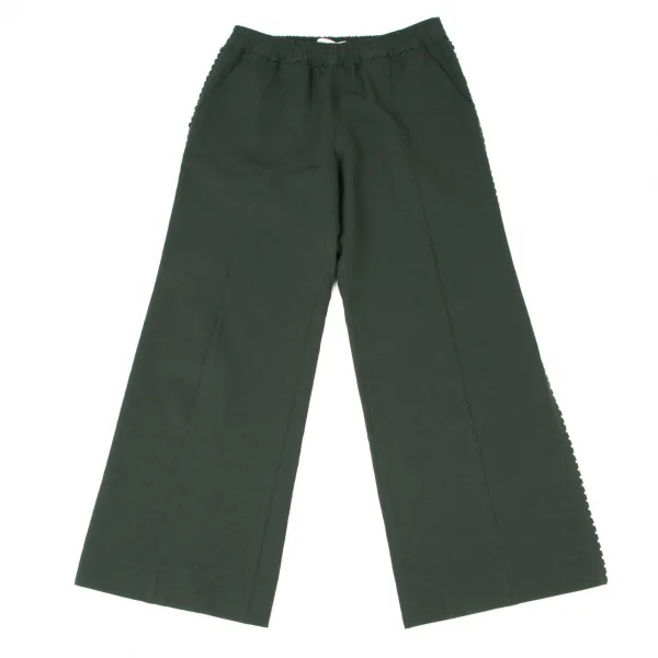 PLEATS PLEASE Cutting Design Wide Pants Green 2 K-136617_001