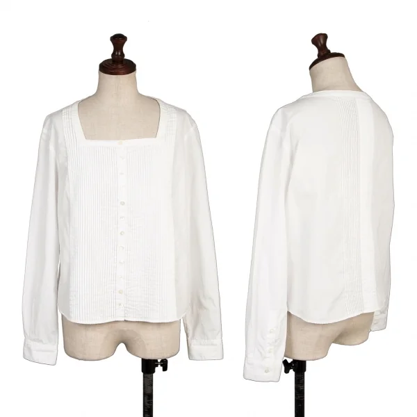 マドモアゼルノンノンMademoiselle NON NON リボンネックプリーツチェックブラウス グレー他38M 【レディース】 Mademoiselle NON NON マドモアゼルノンノン チェック柄 長袖