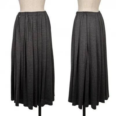 Mademoiselle NON NON Wool Tuck Design Skirt