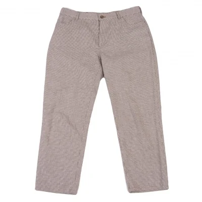 Mademoiselle NON NON Linen Blend Poly Houndstooth Pants
