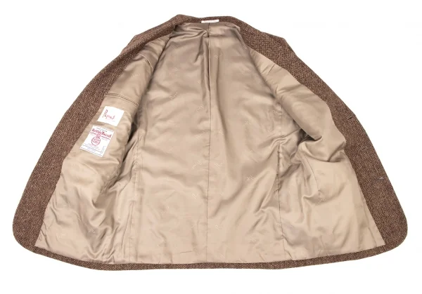 パパスPapas ハリスツイードセットアップスーツ 茶他L48 (K-136645)