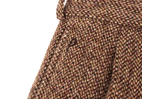 パパスPapas ハリスツイードセットアップスーツ 茶他L48 (K-136645)