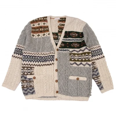 Papas Switching Knit Cardigan