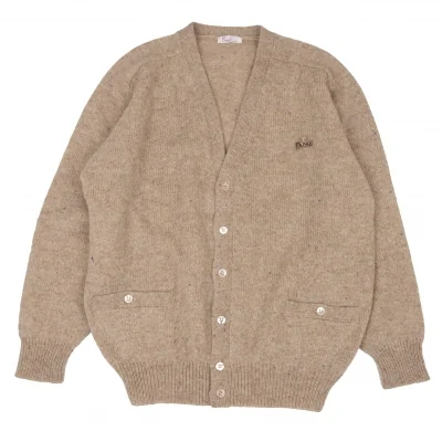 Papas Logo Patch Mix Knit Cardigan