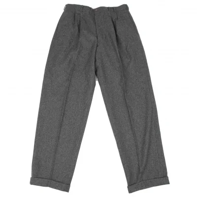 Papas Flag Lining Wool Tuck Pants