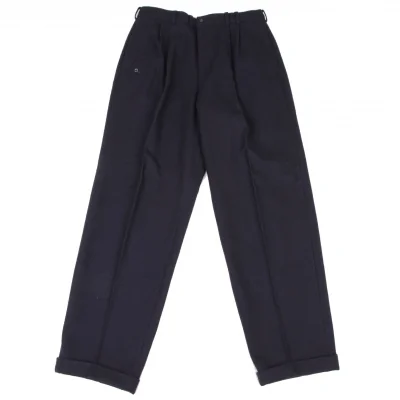 Papas Flag Lining Wool Tuck Pants