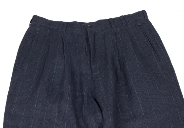 Papas Linen Striped Tuck Pants K-136677_002