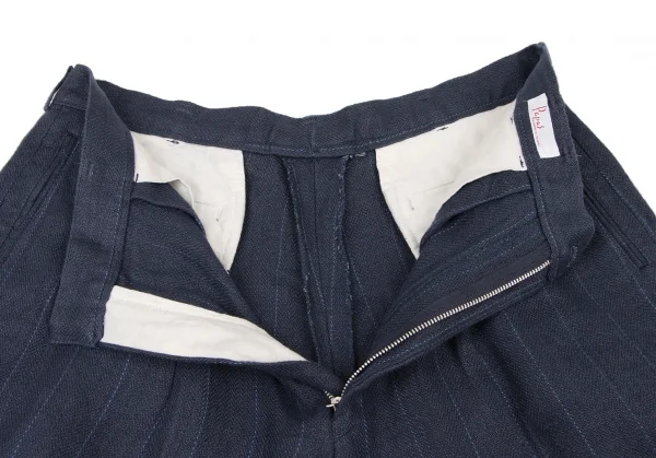 Papas Linen Striped Tuck Pants K-136677_004