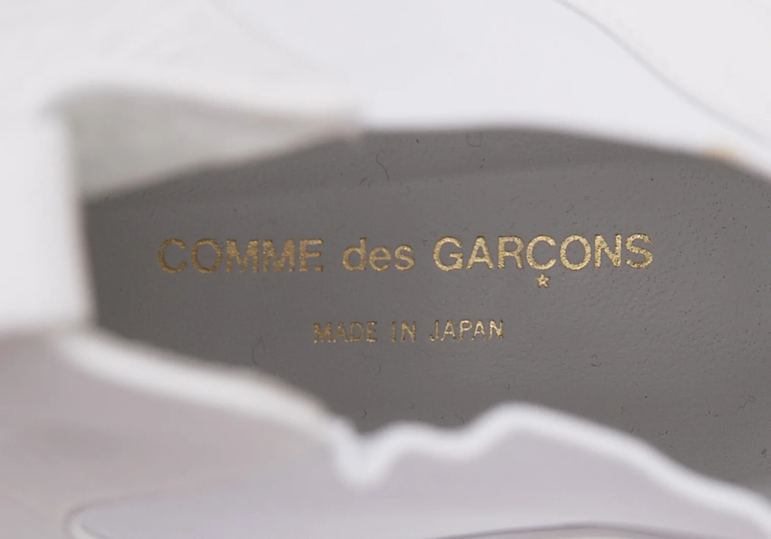 COMME des GARCONS Side Gore Leather Boots White US About 7.5
