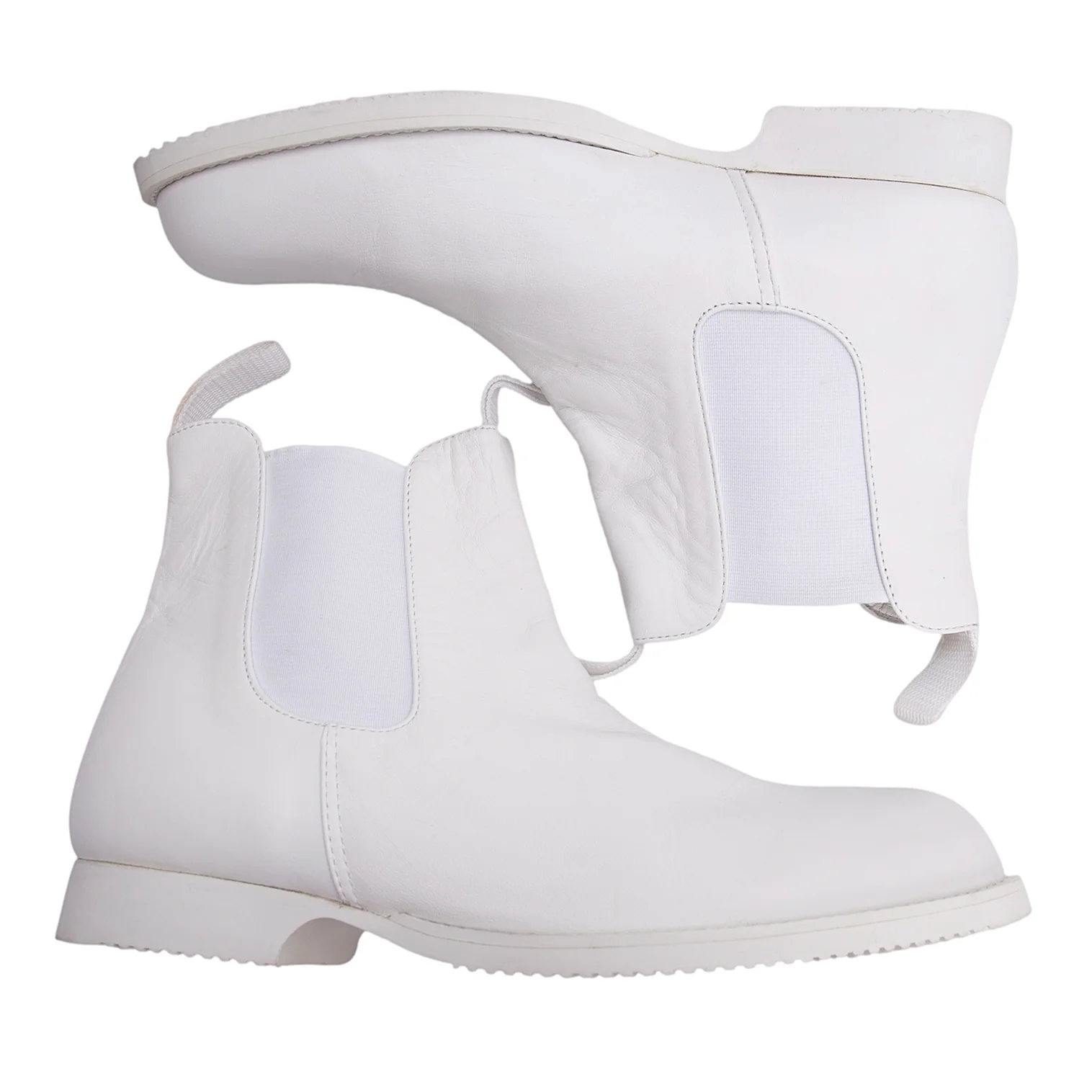 1点 COMME des GARCONS Side Gore Leather Boots White US About 7.5