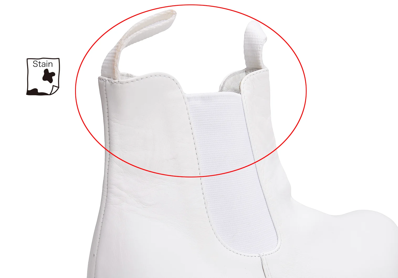 1点 COMME des GARCONS Side Gore Leather Boots White US About 7.5