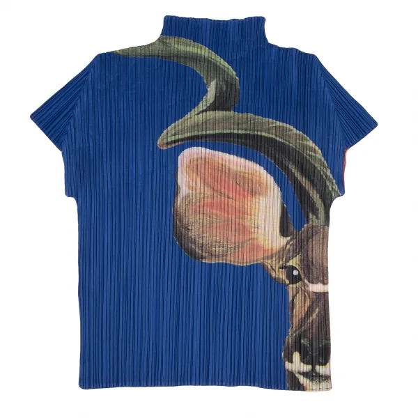 PLEATS PLEASE Animal Printed Turtle Neck T Shirt K-136696_009