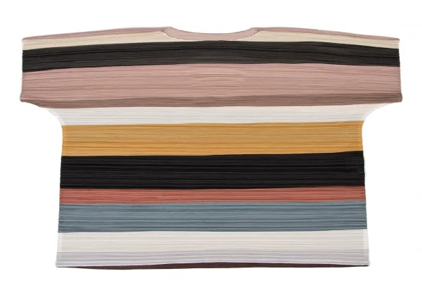 PLEATS PLEASE Color Scheme Striped Wide T Shirt K-136704_002