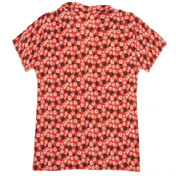 PLEATS PLEASE Floral Printed Mist Polo Shirt K-136705_009