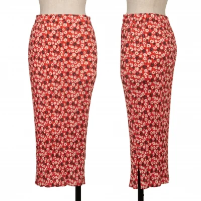 PLEATS PLEASE Floral Printed Tube Skirt