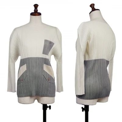 PLEATS PLEASE Pocket Patch Bicolor T Shirt