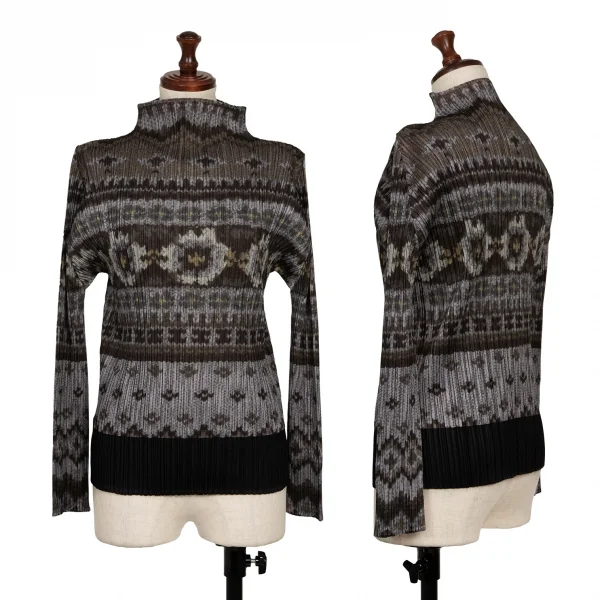 PLEATS PLEASE Ethnic Printed T-shirt & Pants K-136723_002