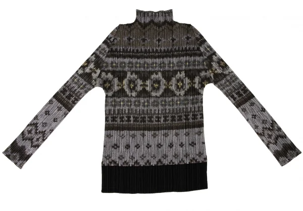 PLEATS PLEASE Ethnic Printed T-shirt & Pants K-136723_003