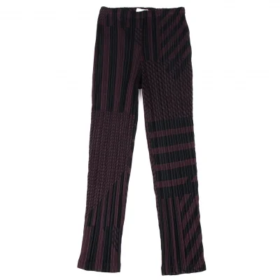 PLEATS PLEASE Geometric Jacquard Pants