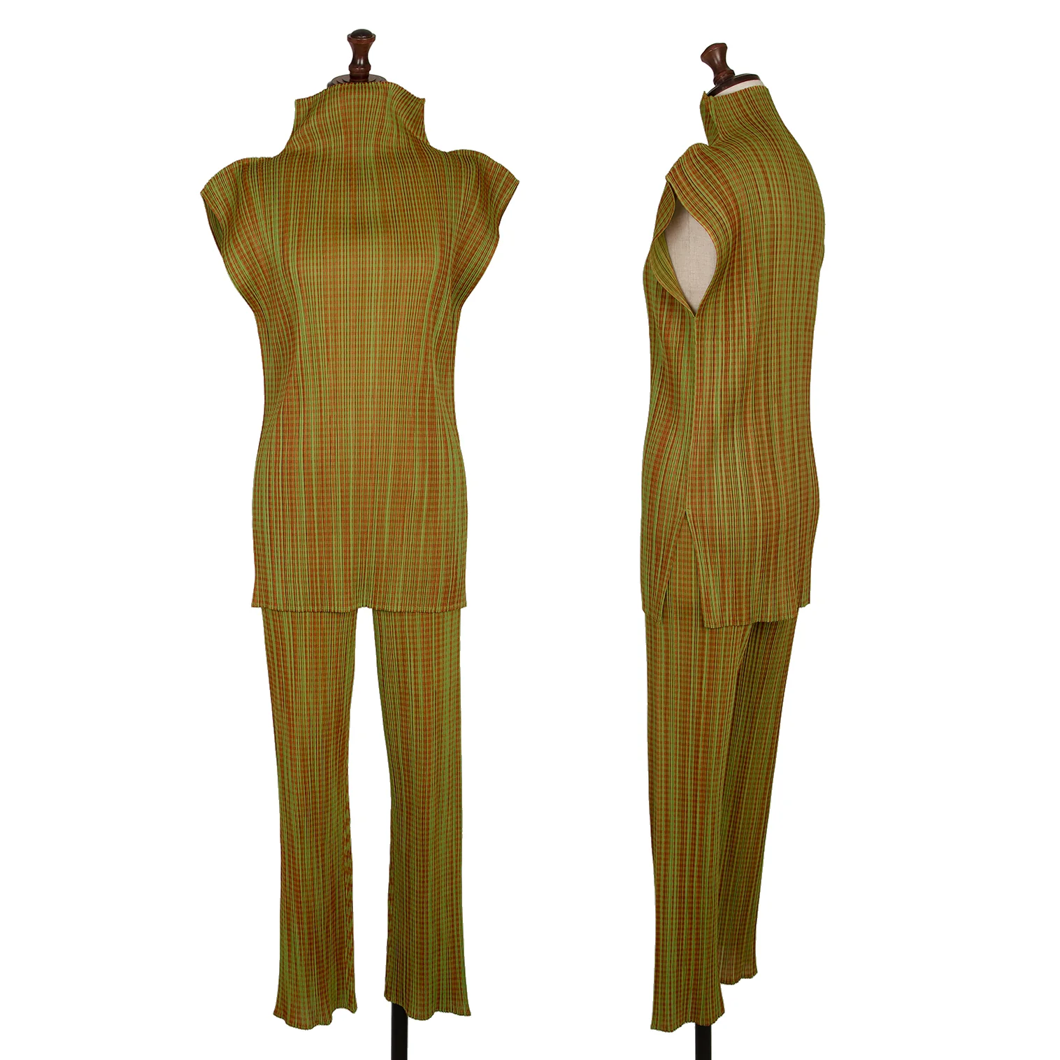 プリーツプリーズPLEATS PLEASE ギンガムチェックストレート