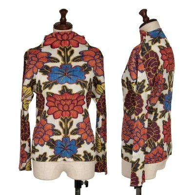 PLEATS PLEASE Floral Printed T-shirt