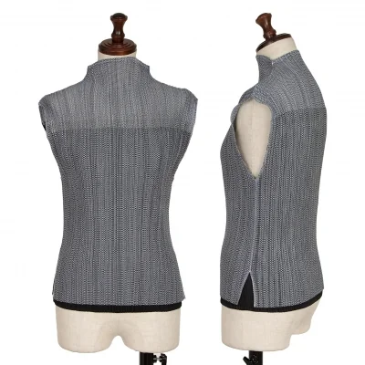 プリーツプリーズPLEATS PLEASE メッシュレイヤードハイネックノースリーブ