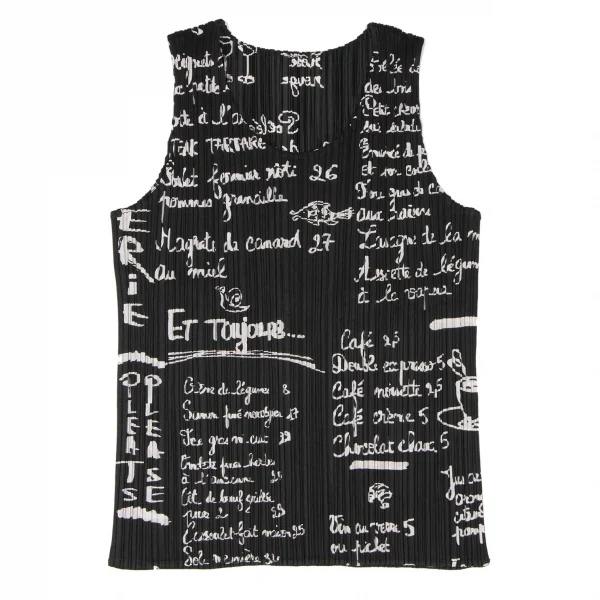 PLEATS PLEASE Lettering Print Tank top K-136744_002