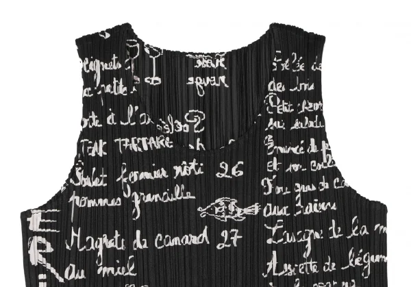 PLEATS PLEASE Lettering Print Tank top K-136744_003