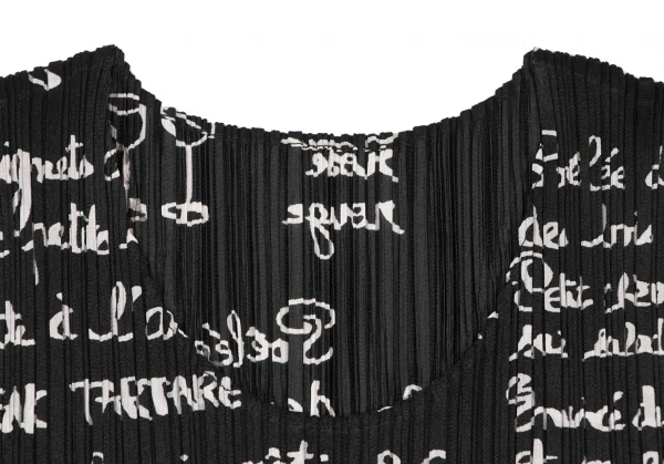 PLEATS PLEASE Lettering Print Tank top K-136744_004