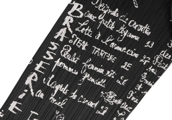 PLEATS PLEASE Lettering Print Wide Pants K-136745_010