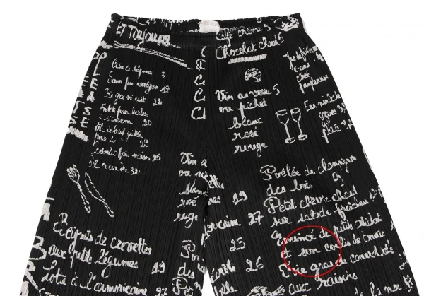 PLEATS PLEASE Lettering Print Wide Pants K-136745_002