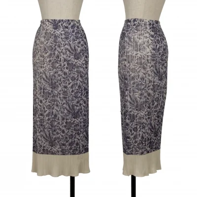 PLEATS PLEASE Botanical Print Skirt