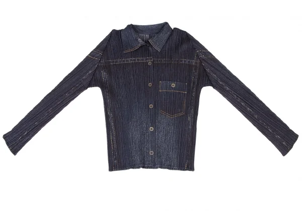 PLEATS PLEASE Denim Printed Jacket & Pants K-136756_003