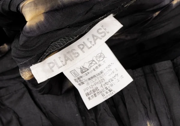 プリーツプリーズPLEATS PLEASE ブリーチシワプリーツノースリーブトップス 黒ゴールド3 K-136763_010