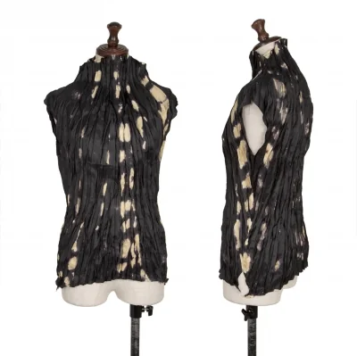 プリーツプリーズPLEATS PLEASE ブリーチシワプリーツノースリーブトップス