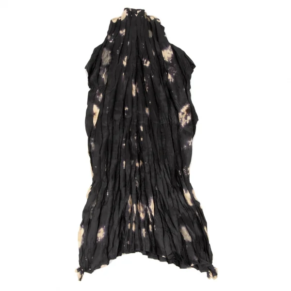 プリーツプリーズPLEATS PLEASE ブリーチシワプリーツノースリーブトップス 黒ゴールド3 K-136763_008