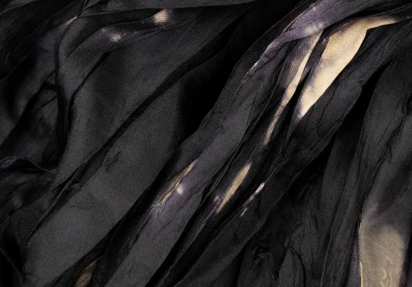 プリーツプリーズPLEATS PLEASE ブリーチシワプリーツノースリーブトップス 黒ゴールド3 K-136763_009