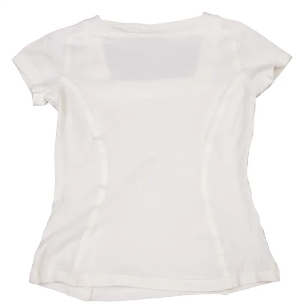 ミュグレーMUGLER スクエアデコルテ切替Tシャツ オフホワイトM位 K-136810_007