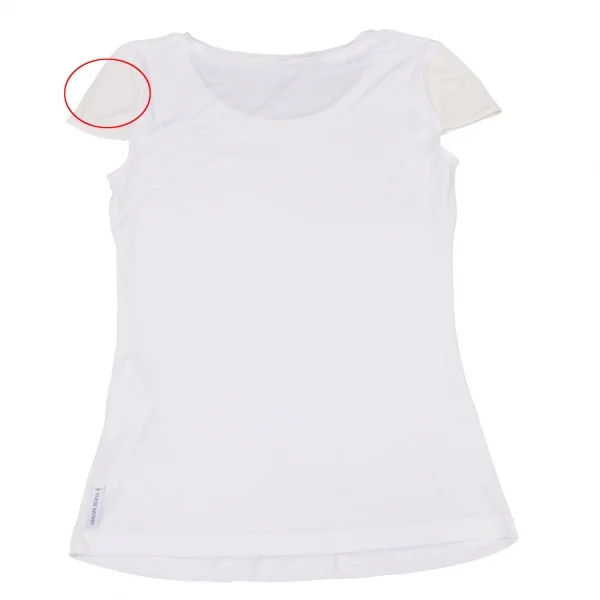 アルマーニジーンズARMANI JEANS 袖ラインストーン装飾Tシャツ 白XS K-136814_010