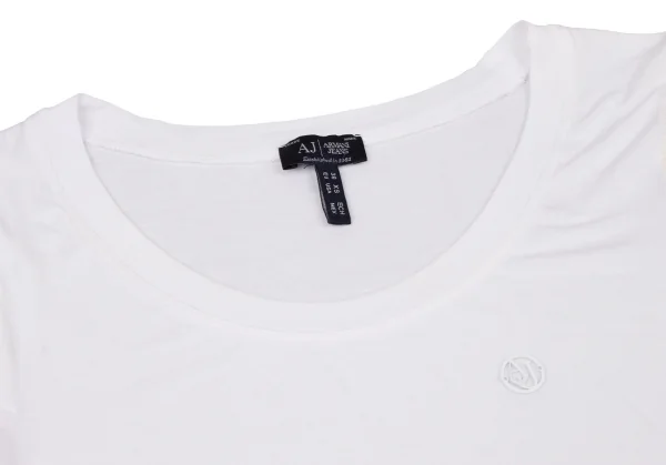 アルマーニジーンズARMANI JEANS 袖ラインストーン装飾Tシャツ 白XS K-136814_004