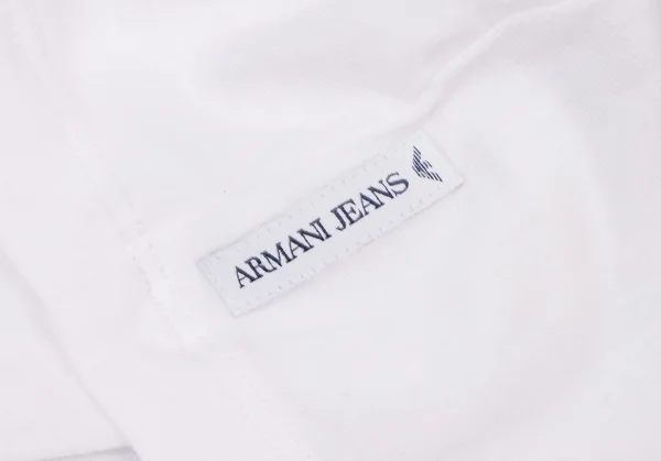 アルマーニジーンズARMANI JEANS 袖ラインストーン装飾Tシャツ 白XS K-136814_009