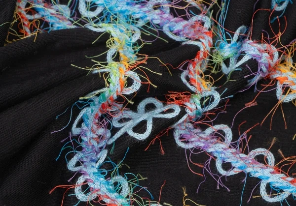 LANVIN Colorful Embroidered Turtleneck T Shirt K-136815_011
