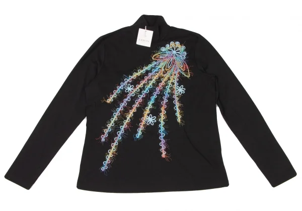 LANVIN Colorful Embroidered Turtleneck T Shirt K-136815_002
