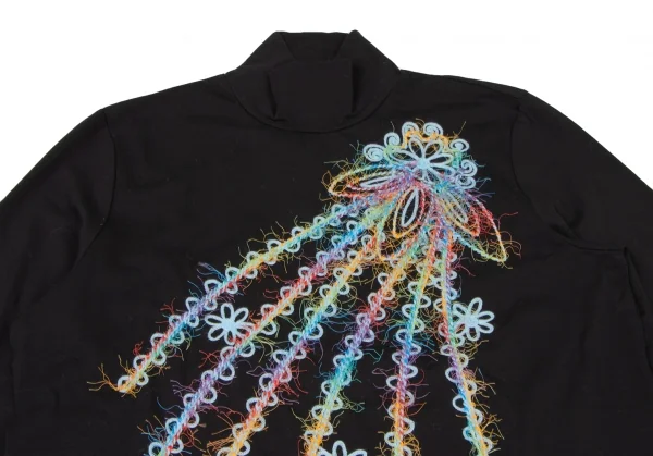 LANVIN Colorful Embroidered Turtleneck T Shirt K-136815_003