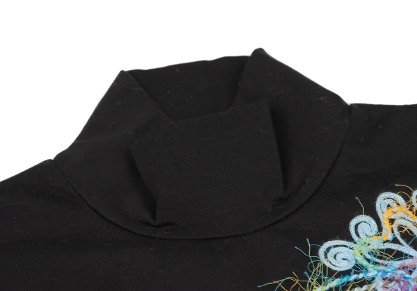 LANVIN Colorful Embroidered Turtleneck T Shirt K-136815_004