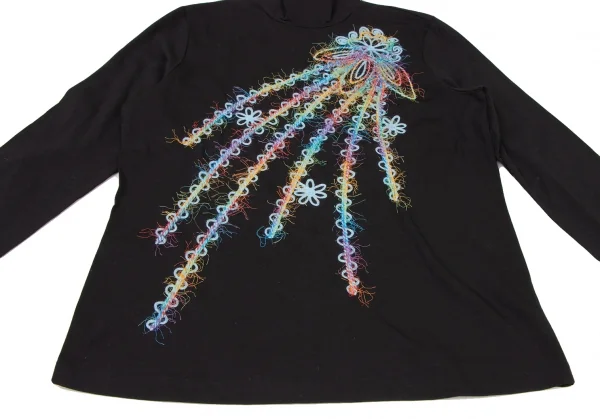 LANVIN Colorful Embroidered Turtleneck T Shirt K-136815_007