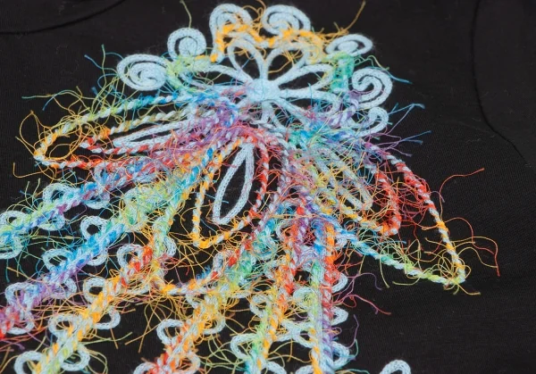 LANVIN Colorful Embroidered Turtleneck T Shirt K-136815_008