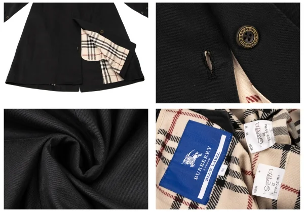バーバリー ブルーレーベルBURBERRY BLUE LABEL ノヴァチェックライナーステンカラーコート チャコール38 K-136859_020