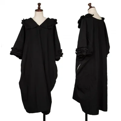 COMME des GARCONS Poly Wrinkled Frill Over-sized Dress