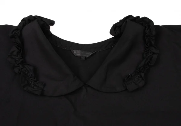 COMME des GARCONS Poly Wrinkled Frill Over-sized Dress K-136873_004